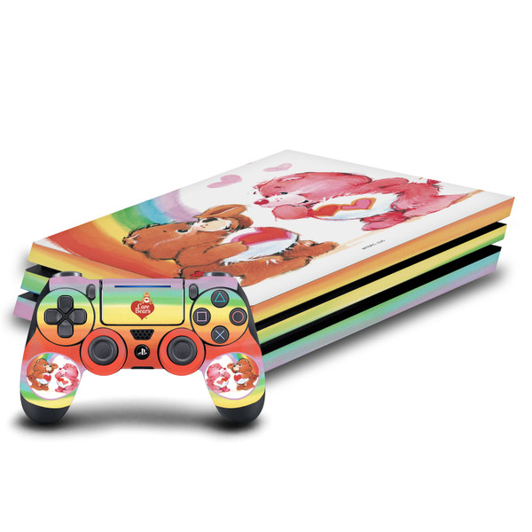 Care Bears Classic Rainbow Vinyl Sticker Skin Decal Cover for Sony PS4 Pro Bundle