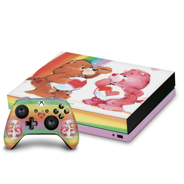 Care Bears Classic Rainbow Vinyl Sticker Skin Decal Cover for Microsoft Xbox One X Bundle