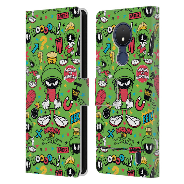 Looney Tunes Graphics and Characters Marvin The Martian Leather Book Wallet Case Cover For Nokia C21