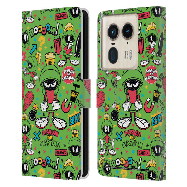 Looney Tunes Graphics and Characters Marvin The Martian Leather Book Wallet Case Cover For Motorola Edge 50 Ultra/X50 Ultra