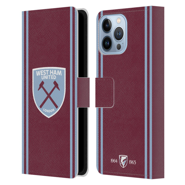 West Ham United FC 2024/25 Crest Kit Home Leather Book Wallet Case Cover For Apple iPhone 13 Pro Max West Ham United FC 2024/25 Crest Kit Home Leather Book Wallet Case Cover For Apple iPhone 13 Pro Max