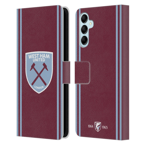 West Ham United FC 2024/25 Crest Kit Home Leather Book Wallet Case Cover For Samsung Galaxy M14 5G West Ham United FC 2024/25 Crest Kit Home Leather Book Wallet Case Cover For Samsung Galaxy M14 5G