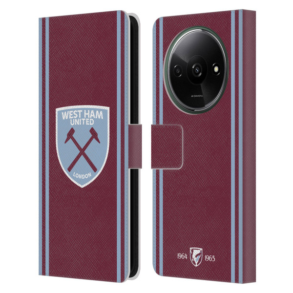 West Ham United FC 2024/25 Crest Kit Home Leather Book Wallet Case Cover For Xiaomi Redmi A3 West Ham United FC 2024/25 Crest Kit Home Leather Book Wallet Case Cover For Xiaomi Redmi A3
