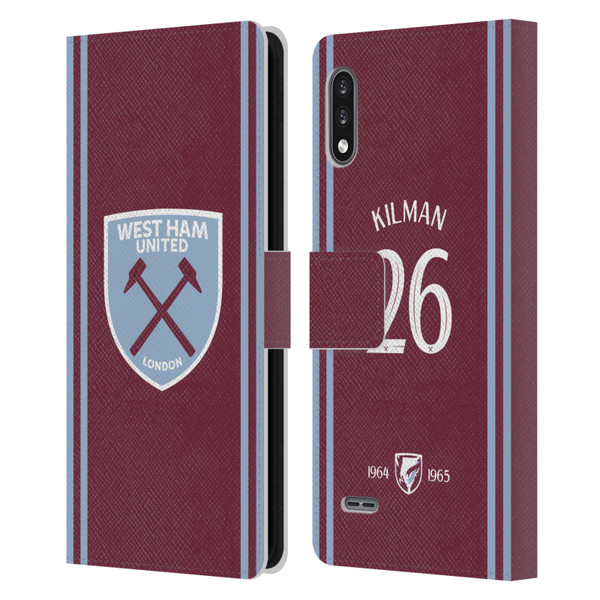 West Ham United FC 2024/25 Players Home Kit Maximilian Kilman Leather Book Wallet Case Cover For LG K22