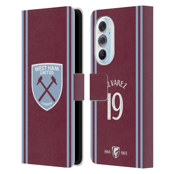 West Ham United FC 2024/25 Players Home Kit Edson Álvarez Leather Book Wallet Case Cover For Motorola Edge X30 West Ham United FC 2024/25 Players Home Kit Edson Álvarez Leather Book Wallet Case Cover For Motorola Edge X30