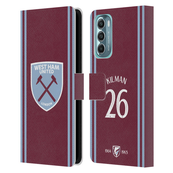 West Ham United FC 2024/25 Players Home Kit Maximilian Kilman Leather Book Wallet Case Cover For Motorola Moto G Stylus 5G (2022)