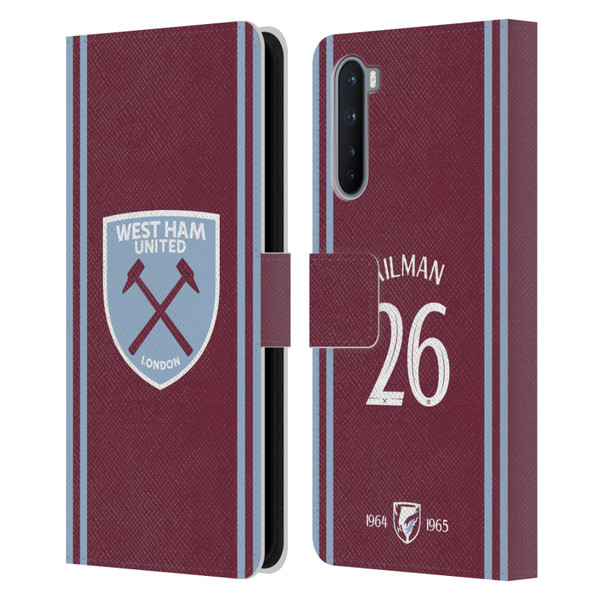 West Ham United FC 2024/25 Players Home Kit Maximilian Kilman Leather Book Wallet Case Cover For OnePlus Nord 5G