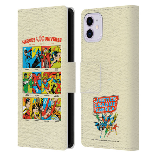 Justice League DC Comics 90th Anniversary Heroes Leather Book Wallet Case Cover For Apple iPhone 11