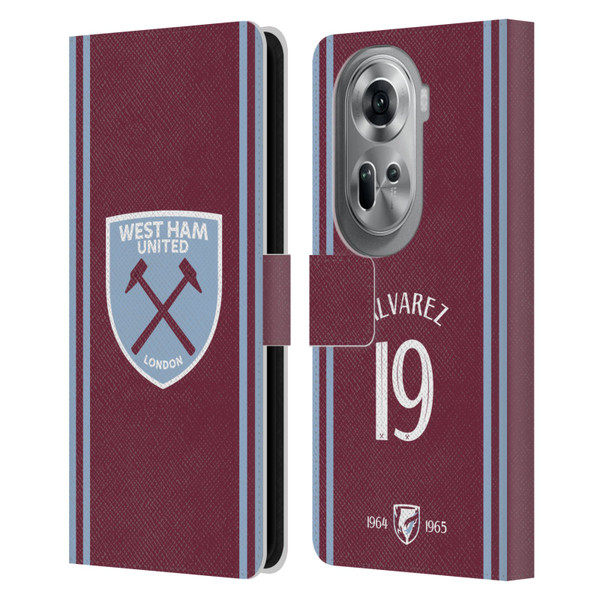 West Ham United FC 2024/25 Players Home Kit Edson Álvarez Leather Book Wallet Case Cover For OPPO Reno11 Pro West Ham United FC 2024/25 Players Home Kit Edson Álvarez Leather Book Wallet Case Cover For OPPO Reno11 Pro