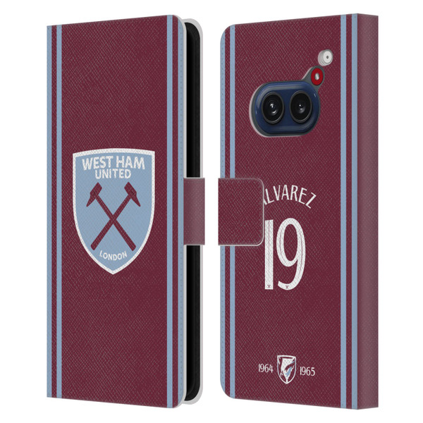 West Ham United FC 2024/25 Players Home Kit Edson Álvarez Leather Book Wallet Case Cover For Nothing Phone (2a) West Ham United FC 2024/25 Players Home Kit Edson Álvarez Leather Book Wallet Case Cover For Nothing Phone (2a)