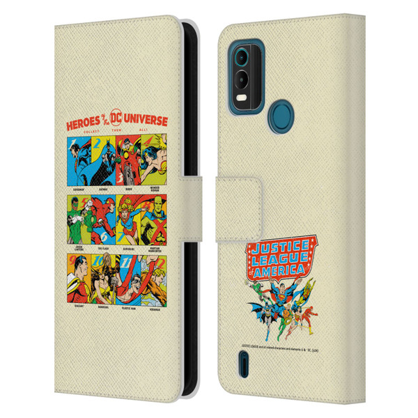 Justice League DC Comics 90th Anniversary Heroes Leather Book Wallet Case Cover For Nokia G11 Plus