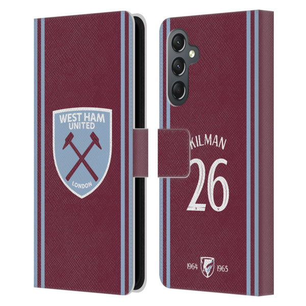 West Ham United FC 2024/25 Players Home Kit Maximilian Kilman Leather Book Wallet Case Cover For Samsung Galaxy A25 5G