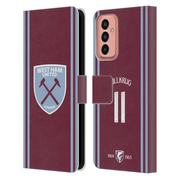 West Ham United FC 2024/25 Players Home Kit Niclas Füllkrug Leather Book Wallet Case Cover For Samsung Galaxy M13 (2022)