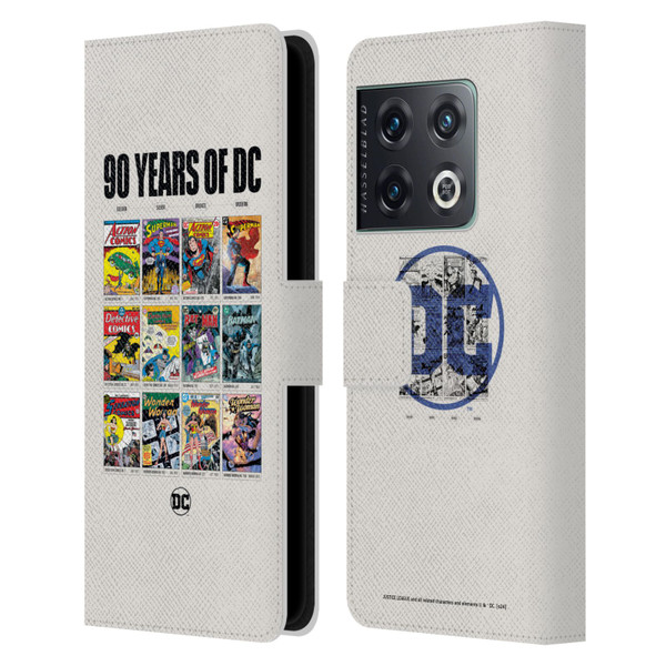 Justice League DC Comics 90th Anniversary Trinity Through Ages Leather Book Wallet Case Cover For OnePlus 10 Pro