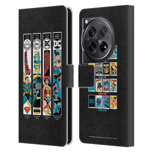 Justice League DC Comics 90th Anniversary Trinity Leather Book Wallet Case Cover For OnePlus 12