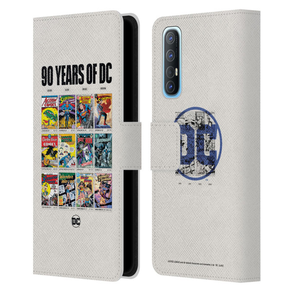 Justice League DC Comics 90th Anniversary Trinity Through Ages Leather Book Wallet Case Cover For OPPO Find X2 Neo 5G