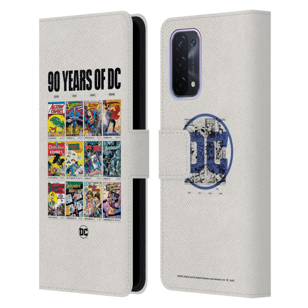 Justice League DC Comics 90th Anniversary Trinity Through Ages Leather Book Wallet Case Cover For OPPO A54 5G