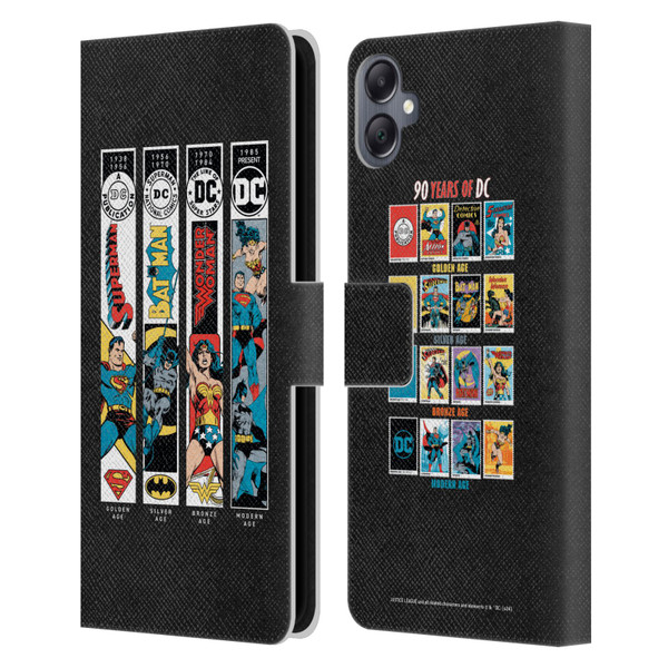 Justice League DC Comics 90th Anniversary Trinity Leather Book Wallet Case Cover For Samsung Galaxy A05