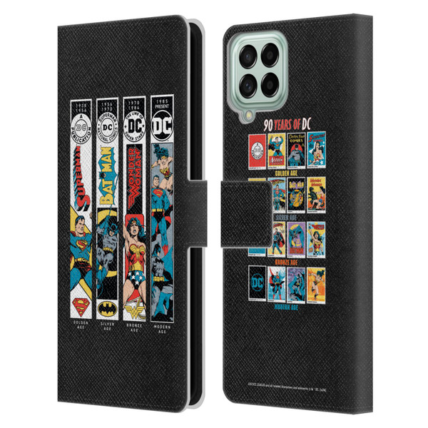 Justice League DC Comics 90th Anniversary Trinity Leather Book Wallet Case Cover For Samsung Galaxy M53 (2022)