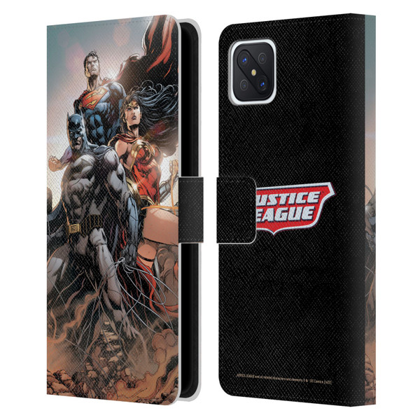 Justice League DC Comics Comic Book Covers Rebirth Trinity #1 Leather Book Wallet Case Cover For OPPO Reno4 Z 5G