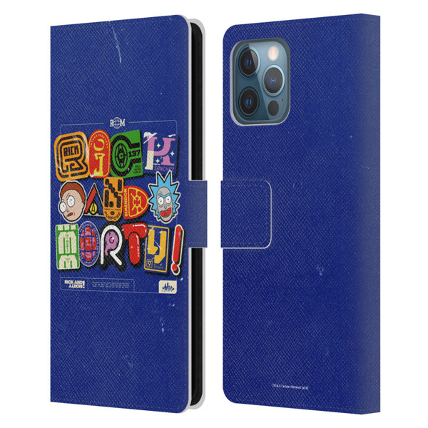 Rick And Morty Duo Graphics Typography Leather Book Wallet Case Cover For Apple iPhone 12 Pro Max
