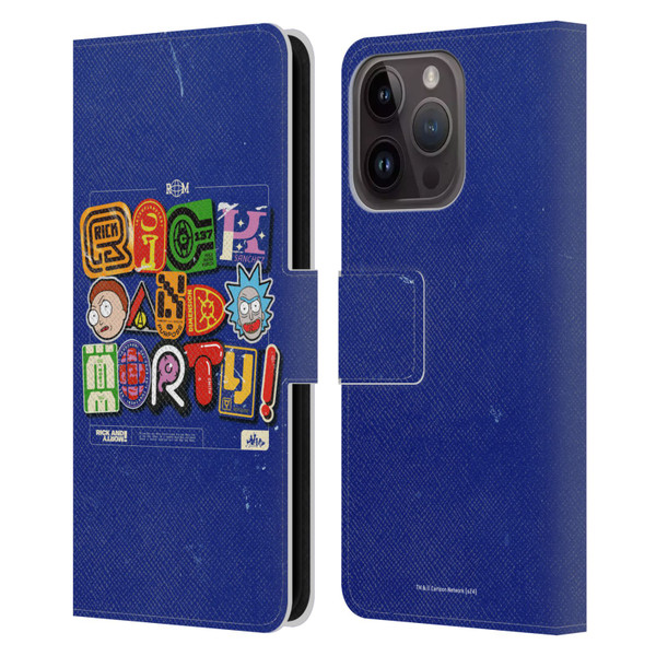 Rick And Morty Duo Graphics Typography Leather Book Wallet Case Cover For Apple iPhone 15 Pro