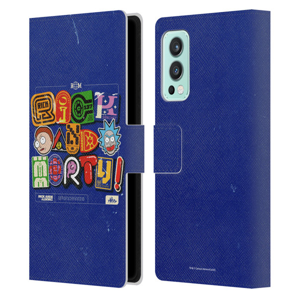 Rick And Morty Duo Graphics Typography Leather Book Wallet Case Cover For OnePlus Nord 2 5G