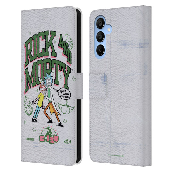 Rick And Morty Duo Graphics Wubb A Lubba Dub Dub Leather Book Wallet Case Cover For Samsung Galaxy A16 5G