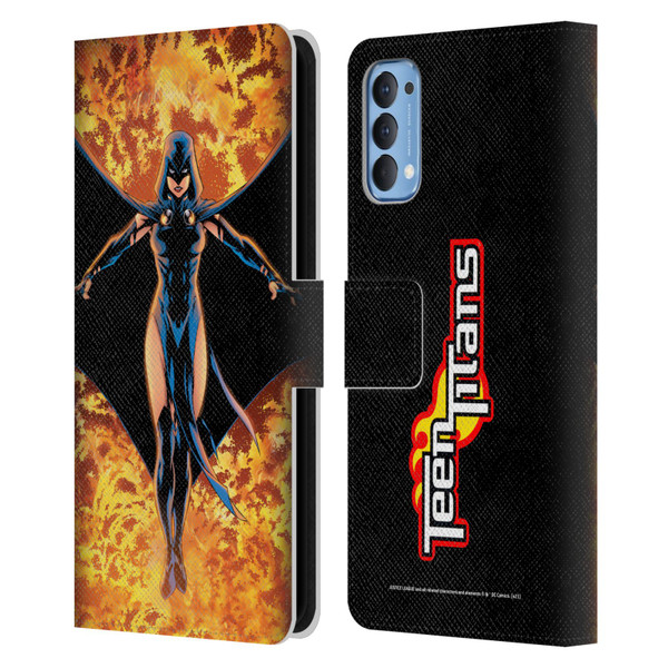 Justice League DC Comics Teen Titans Comic Art #8 Raven Leather Book Wallet Case Cover For OPPO Reno 4 5G