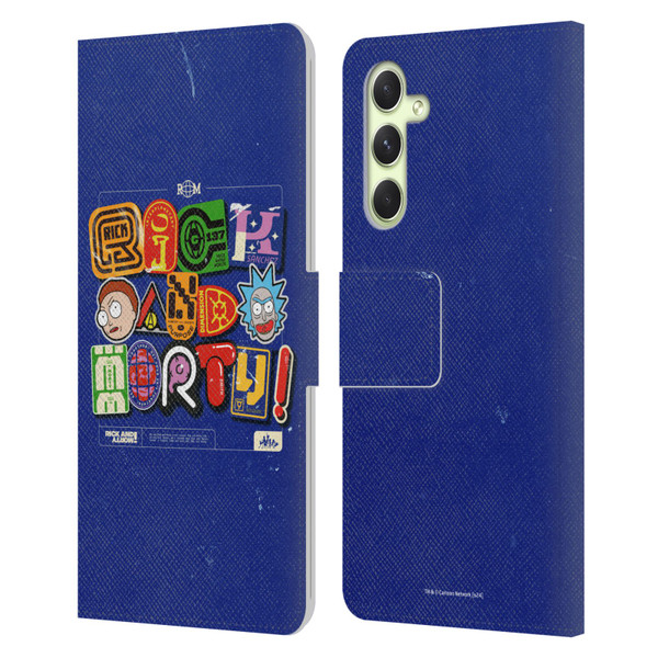 Rick And Morty Duo Graphics Typography Leather Book Wallet Case Cover For Samsung Galaxy A54 5G