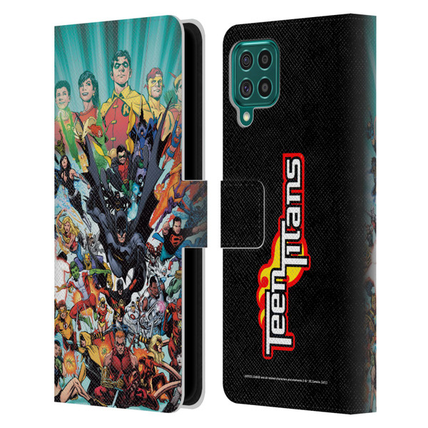 Justice League DC Comics Teen Titans Comic Art #100 Variant Leather Book Wallet Case Cover For Samsung Galaxy F62 (2021)