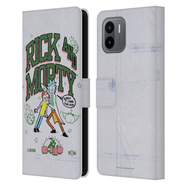 Rick And Morty Duo Graphics Wubb A Lubba Dub Dub Leather Book Wallet Case Cover For Xiaomi Redmi A2