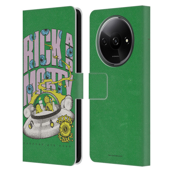 Rick And Morty Duo Graphics The Space Cruiser Leather Book Wallet Case Cover For Xiaomi Redmi A3