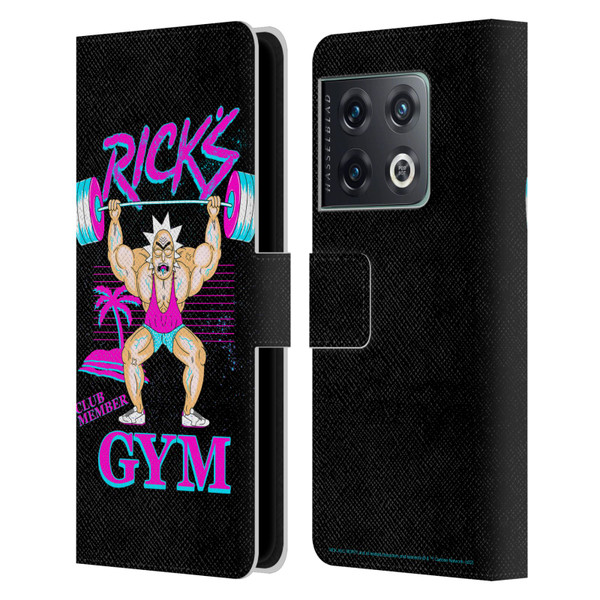 Rick And Morty Season 1 & 2 Graphics Rick's Gym Leather Book Wallet Case Cover For OnePlus 10 Pro