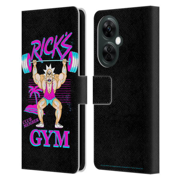 Rick And Morty Season 1 & 2 Graphics Rick's Gym Leather Book Wallet Case Cover For OnePlus Nord CE 3 Lite 5G