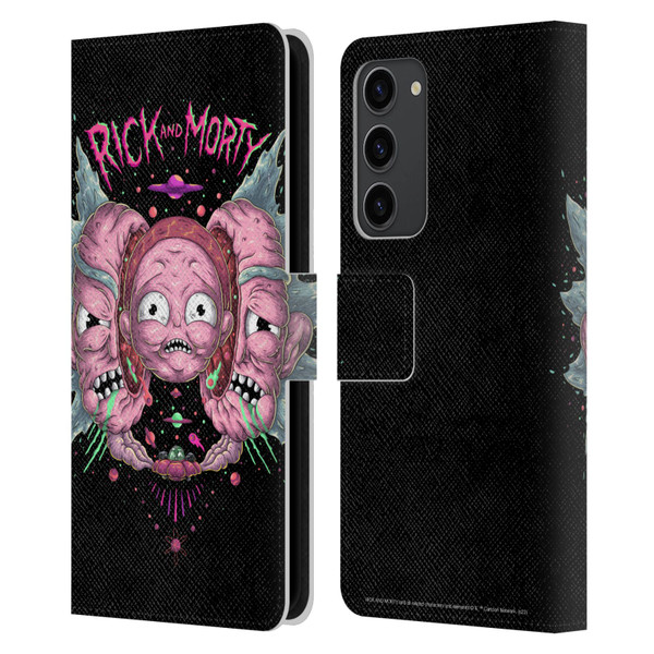 Rick And Morty Season 1 & 2 Graphics Intergalactic Escapades Leather Book Wallet Case Cover For Samsung Galaxy S23+ 5G