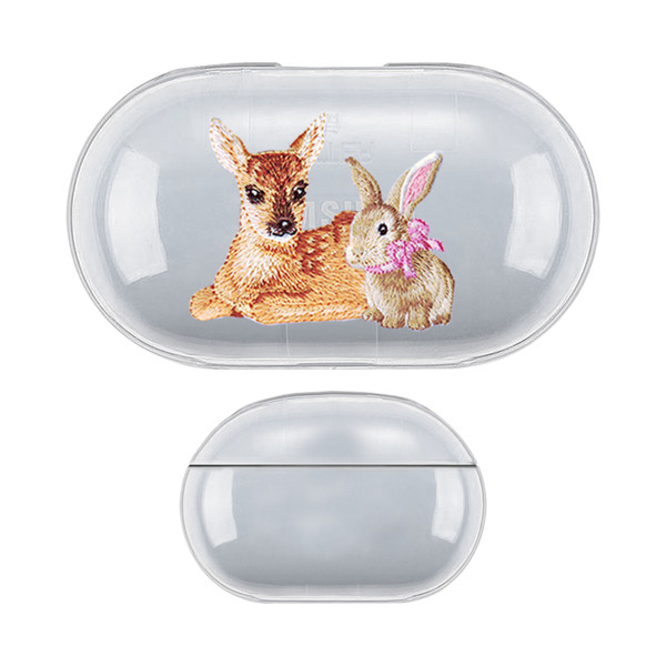 Monika Strigel Cute Pastel Friends Fawn And Bunny Clear Hard Crystal Cover for Samsung Galaxy Buds / Buds Plus