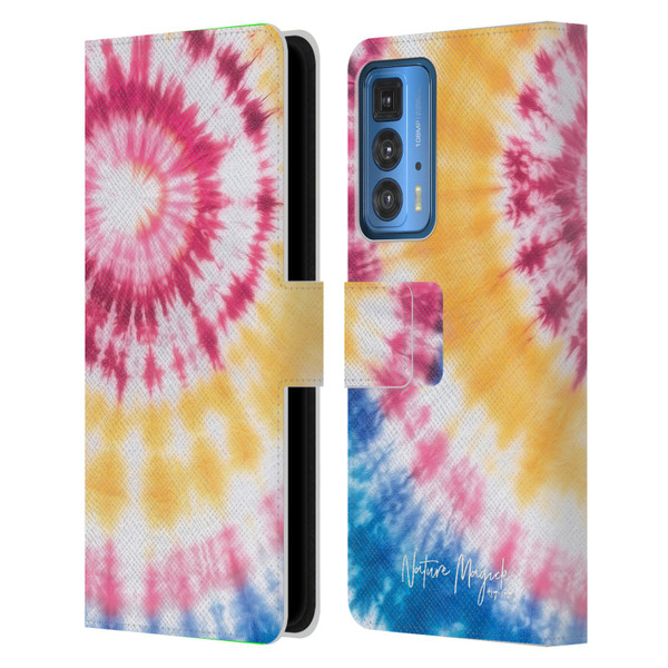Nature Magick Color Tints Tricolor Leather Book Wallet Case Cover For Motorola Edge (2022)