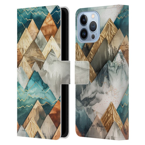 Nature Magick Fascinating Hills Decorative Leather Book Wallet Case Cover For Apple iPhone 13 Pro Max