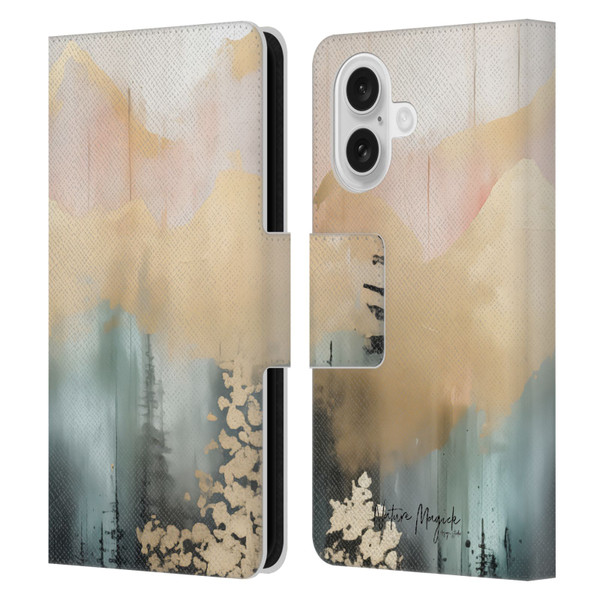 Nature Magick Fascinating Hills Watercolor Leather Book Wallet Case Cover For Apple iPhone 16