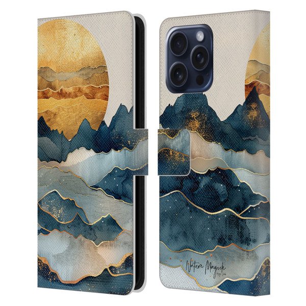 Nature Magick Fascinating Hills Under The Moon Leather Book Wallet Case Cover For Apple iPhone 16 Pro Max