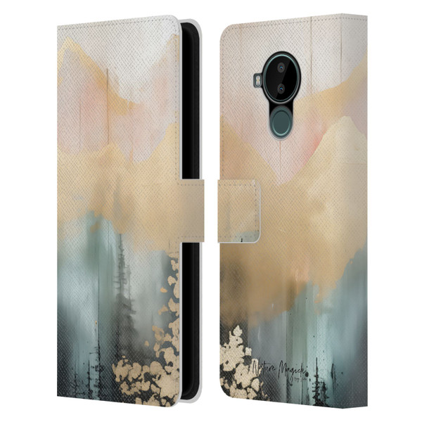 Nature Magick Fascinating Hills Watercolor Leather Book Wallet Case Cover For Nokia C30