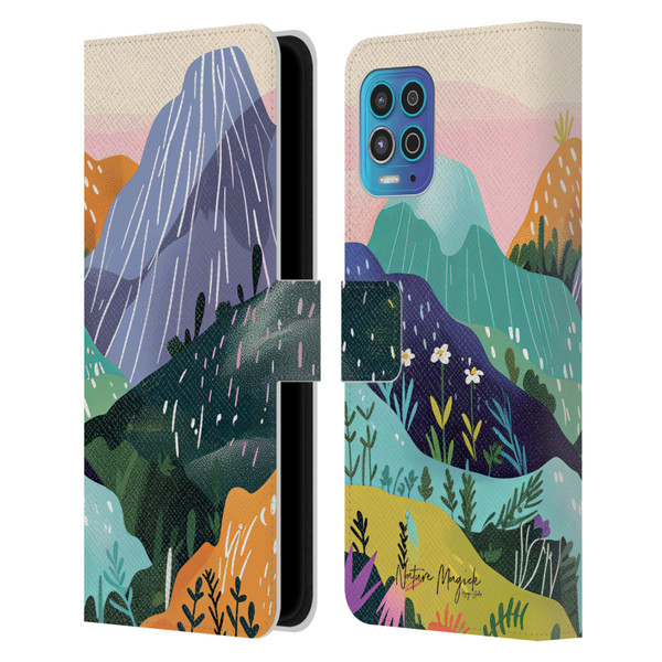 Nature Magick Fascinating Hills Colors Leather Book Wallet Case Cover For Motorola Moto G100