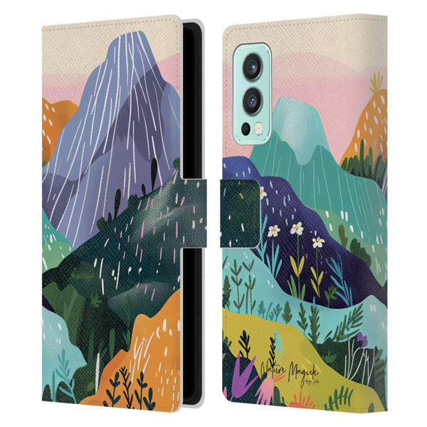 Nature Magick Fascinating Hills Colors Leather Book Wallet Case Cover For OnePlus Nord 2 5G