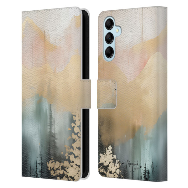 Nature Magick Fascinating Hills Watercolor Leather Book Wallet Case Cover For Samsung Galaxy M14 5G