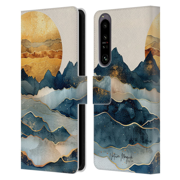 Nature Magick Fascinating Hills Under The Moon Leather Book Wallet Case Cover For Sony Xperia 1 IV