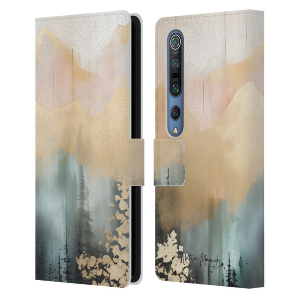 Nature Magick Fascinating Hills Watercolor Leather Book Wallet Case Cover For Xiaomi Mi 10 5G / Mi 10 Pro 5G