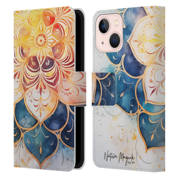 Nature Magick Lush Ring Wealth Leather Book Wallet Case Cover For Apple iPhone 13 Mini