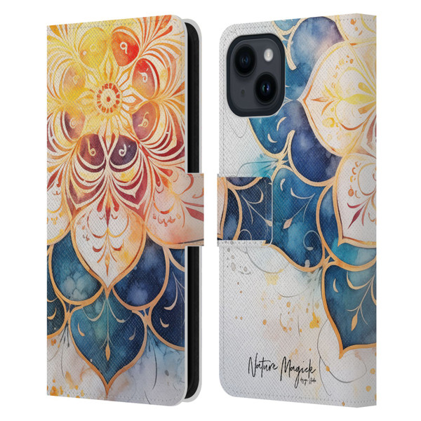 Nature Magick Lush Ring Wealth Leather Book Wallet Case Cover For Apple iPhone 15