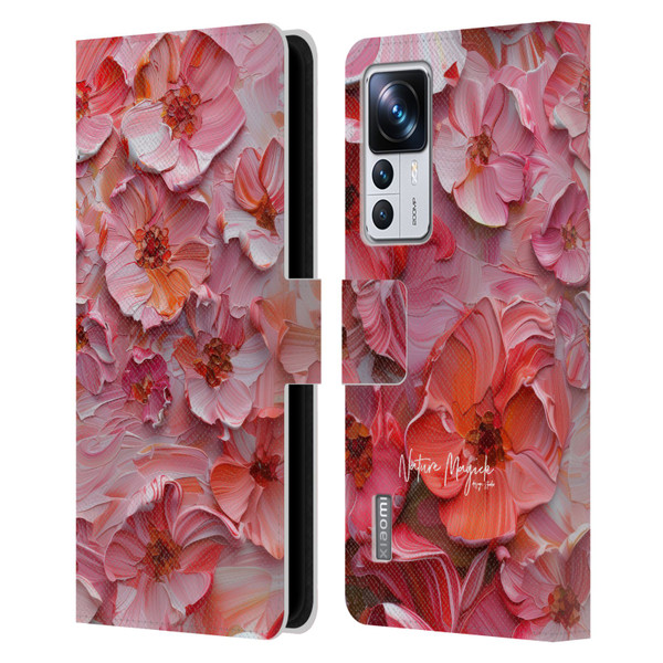 Nature Magick Paint Blobs Poppy Leather Book Wallet Case Cover For Xiaomi 12T Pro